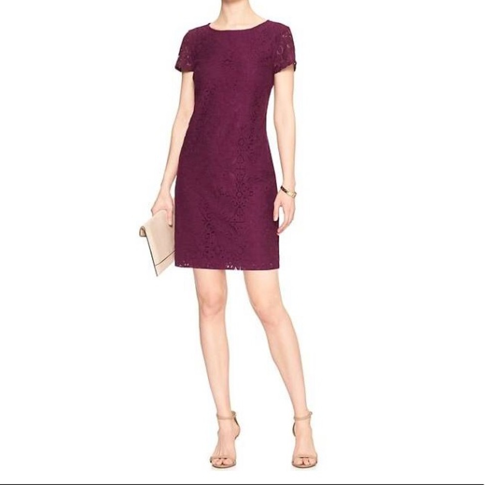 Lace shift dress